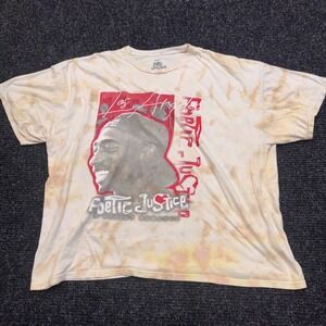 Poetic Justice Tupac Shakur Graphic TShirt Men XL Tie Dye Los Angeles Streetwear